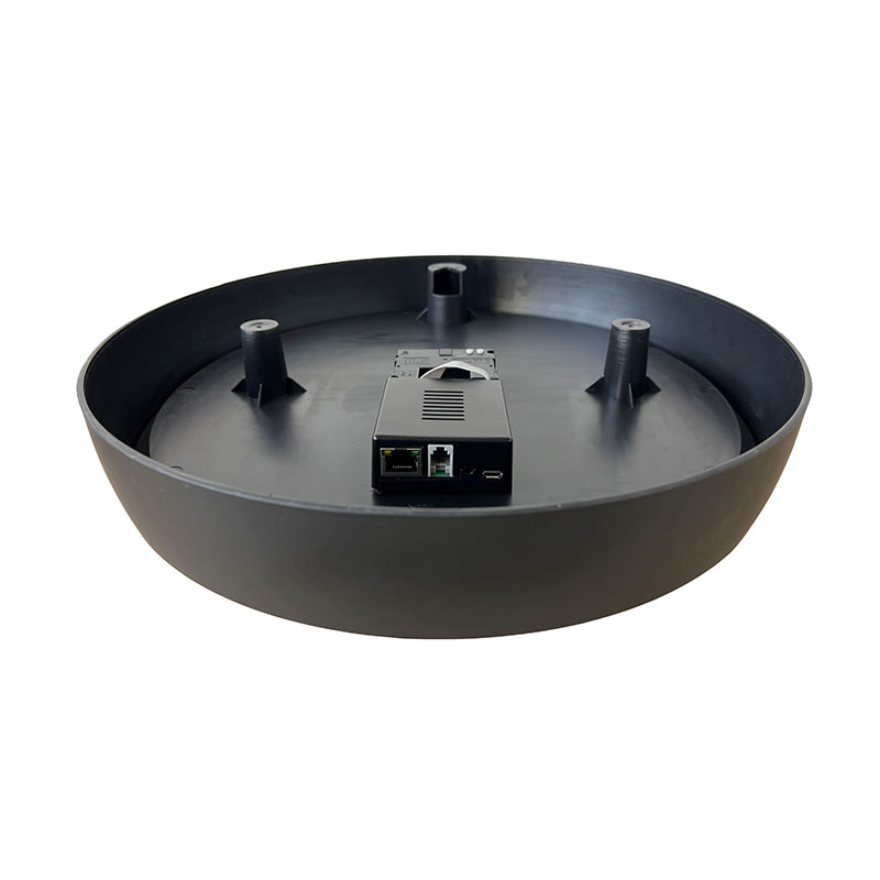 Reloj analógico IP PoE redondo negro de 13,7